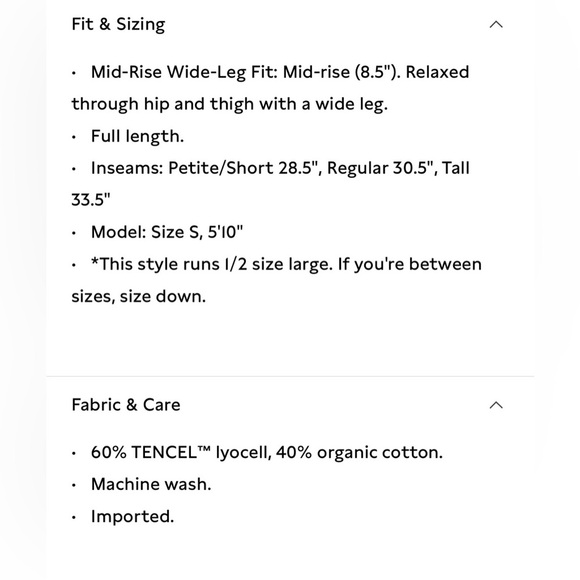 NWT Banana Republic Wide Leg Everyday Pant Size M/Tall (#713473) - Picture 9 of 9